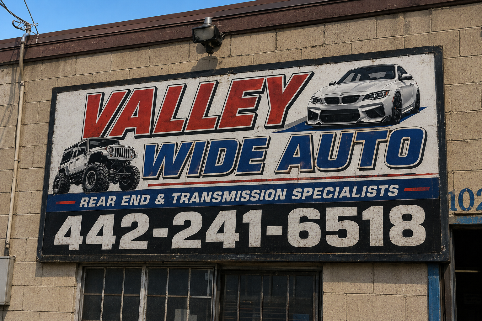 Valley Wide Auto automotive repair sign